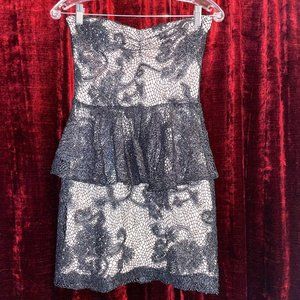 Gothic party doll peplum dress S